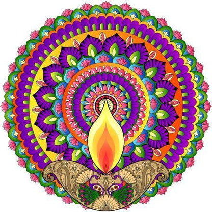 Diwali Rangoli Stickers Dipak