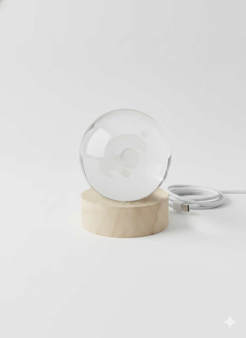 Crystal Ball Night Lamp | Aesthetic Room Decoration - Image 2