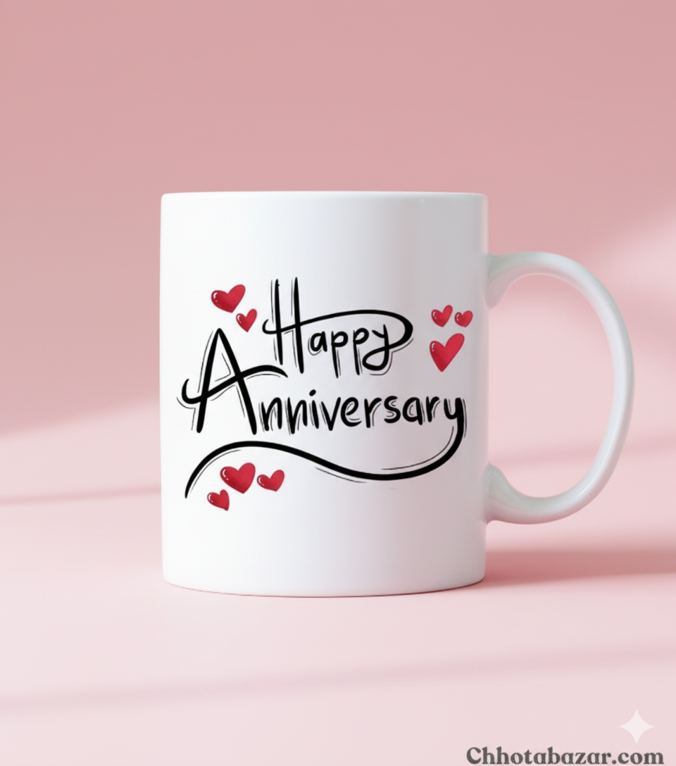 Happy Anniversary Printed Coffee Mug | Best Romantic Couple Gift
