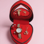 Women's Heart Box Watch & Jewellery Combo - Premium Gift for Her