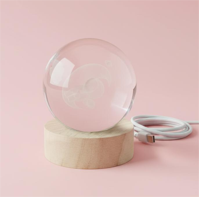 Crystal Ball Night Lamp | Aesthetic Room Decoration