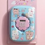 Cartoon Hard-Shell Pencil Case with Built-in Calculator